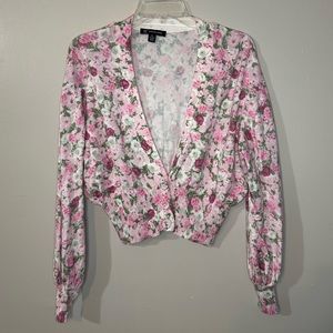 INC floral cropped cardigan!